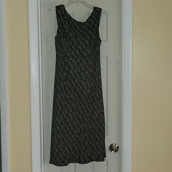 ANN TAYLOR Loft Floral Black and White Dress-- Size 10 - Picture 3 of 5
